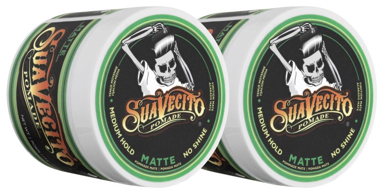 Suavecito Pomade Matte (No Shine) Formula 4 oz, 2 Pack - Medium Hold Hair Pomade For Men - Matte Hair Paste For Natural Texture Hairstyles - Image 1